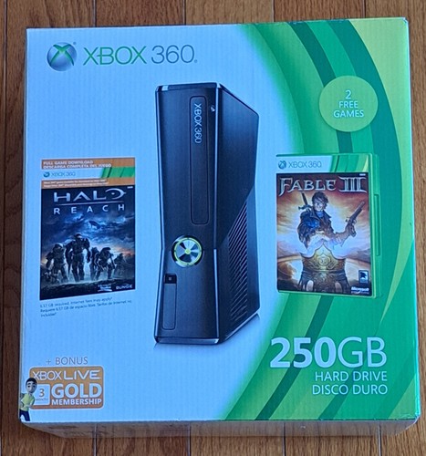 Microsoft xbox 360 250gb box - 360,
